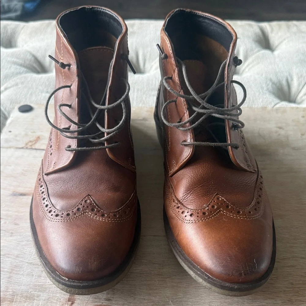 Men's 7.5 Brown Leather‎ Brogue Boots